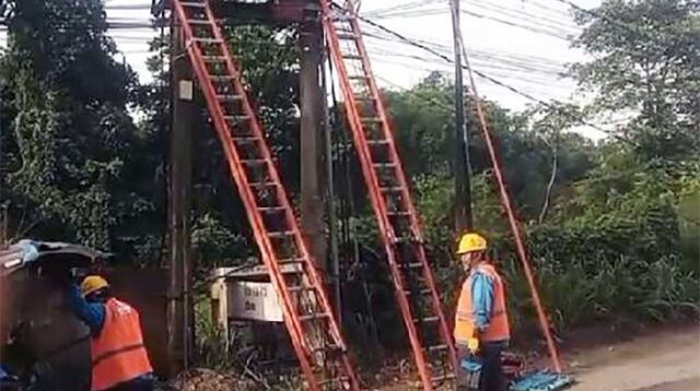 Kabel Listrik PLN di Sukamulya Bogor Dicuri