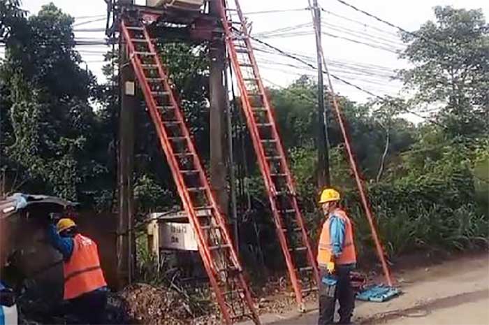 Kabel Listrik PLN di Sukamulya Bogor Dicuri